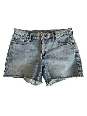 Old Navy Mid Rise Boyfriend Denim Cutoff Shorts Size 10 4 inch inseam